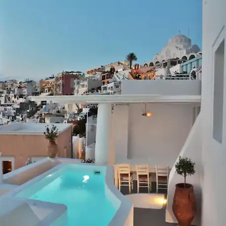 וילה Carpis Villa With Caldera Views And Private Jacuzzi In Fira